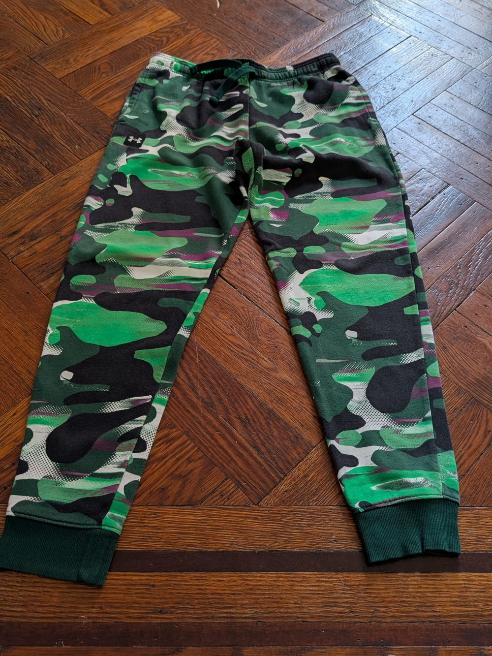 Under Armour Green Camouflage Kids Joggers